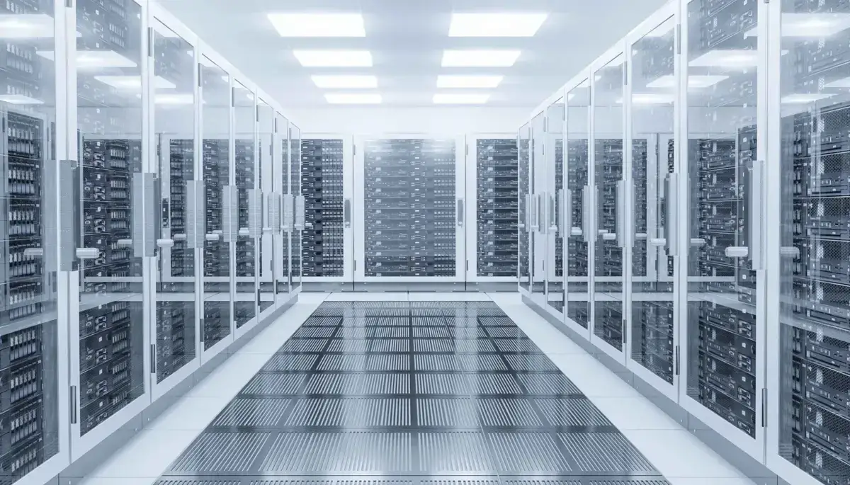 Salle de serveurs dédiée à la sauvegarde informatique des données d'entreprise