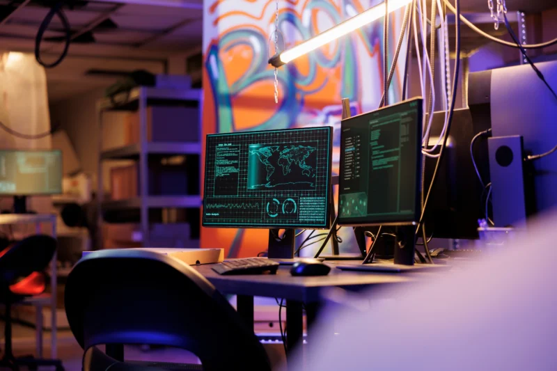 cybersécurité sur un ordinateur sur un bureau