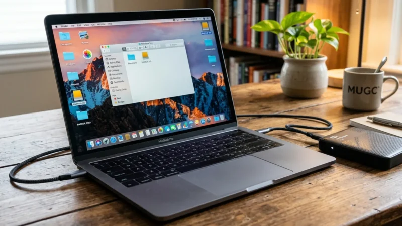 Photo d'un macbook sur une table