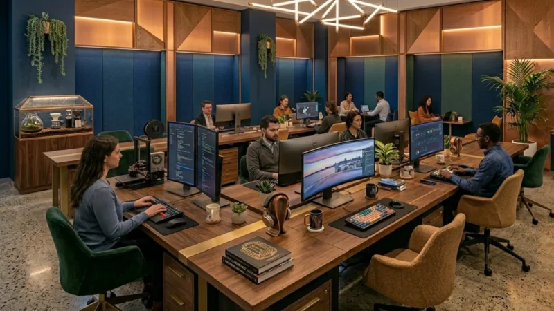photo d'un bureau avec télémaintenance