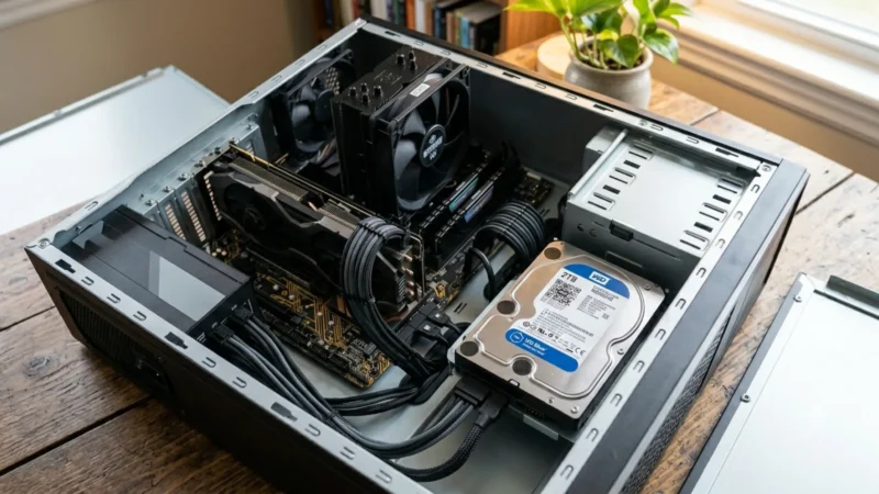 Photo de l'intérieur d'un ordinateur