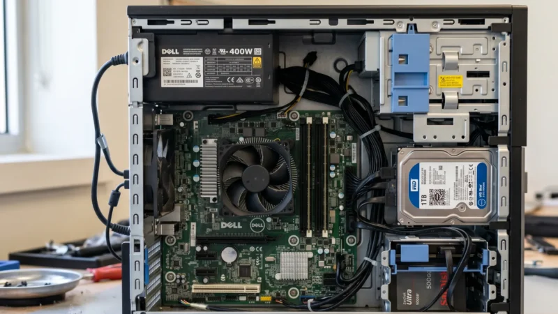 photo de l'intérieur d'un ordinateur